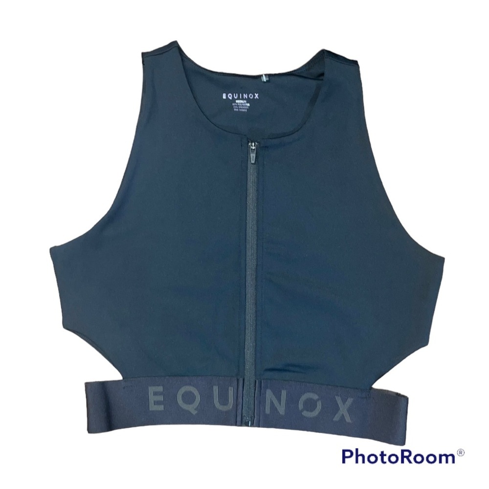 Equinox Zip-front sports bra Black Small - Picture 6 of 6